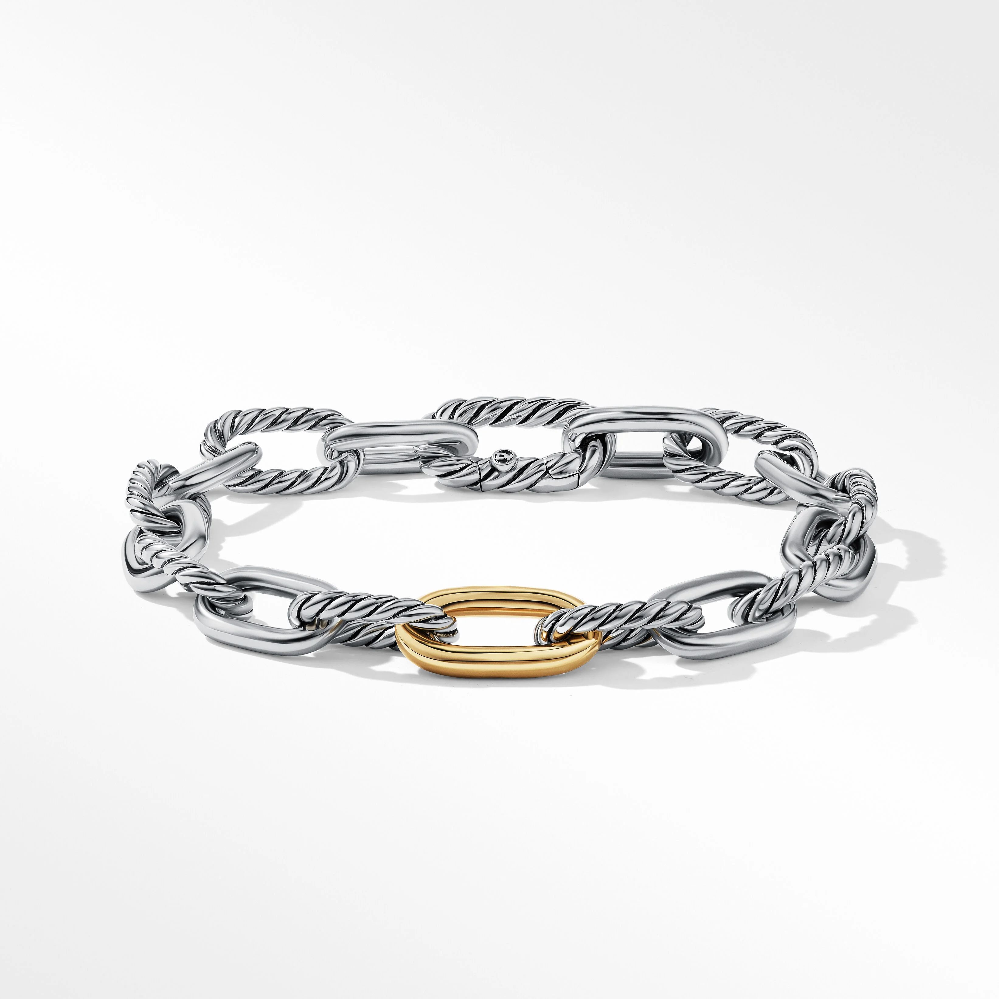 DY Madison® Chain Bracelet in Sterling Silver with 18K Yellow Gold | David Yurman