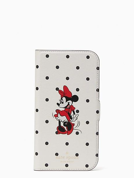 other disney x kate spade new york minnie mouse magnetic folio iphone 12 max case | Kate Spade Outlet