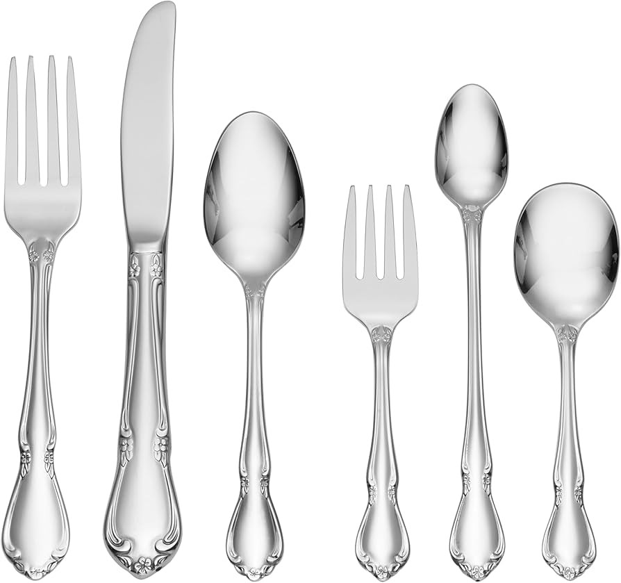 Oneida Baby/Child Chateau 6-Piece Progress Flatware Set, Silver | Amazon (US)