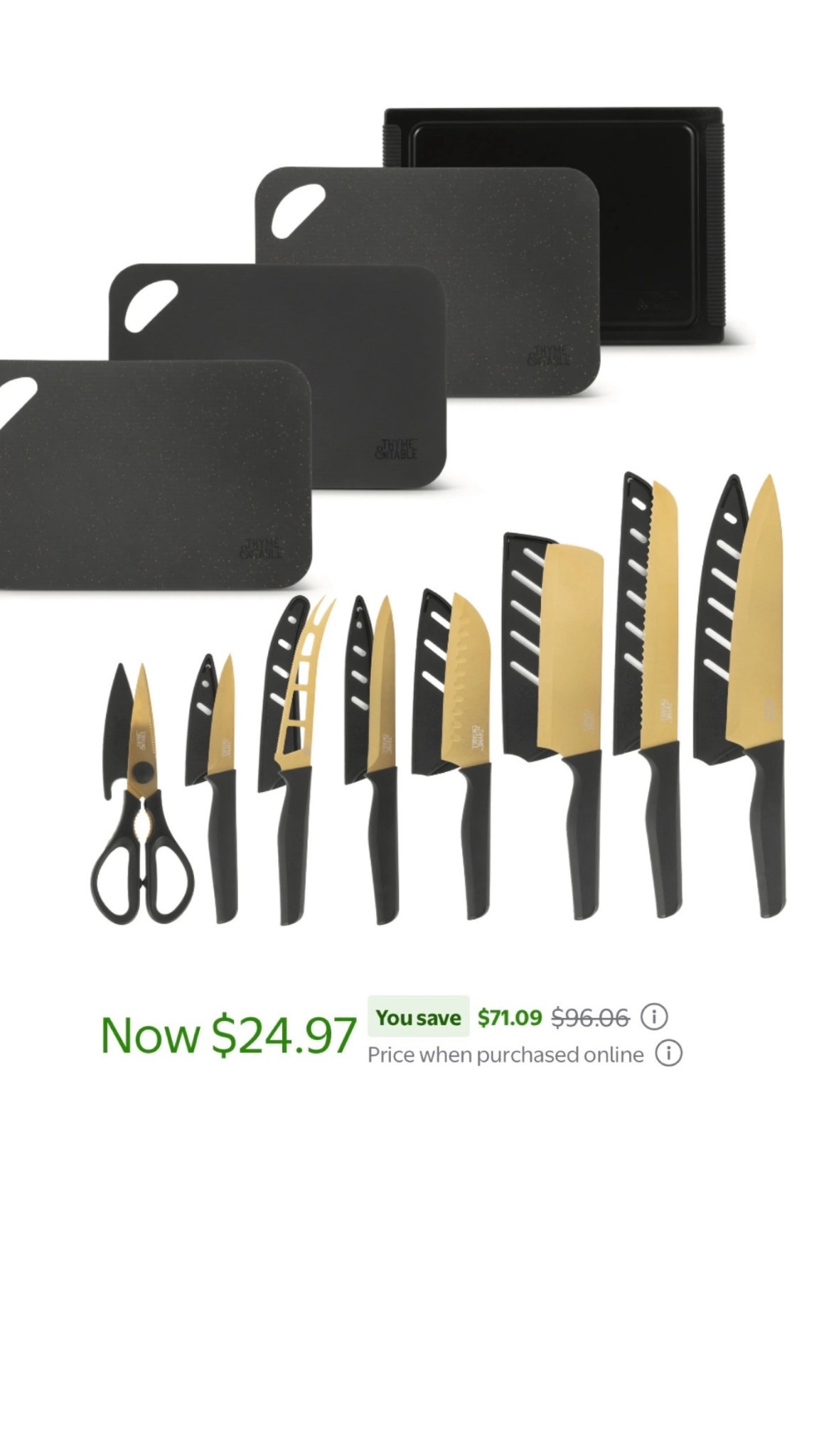 These Walmart knife set and cutting boards are a great idea and under $25 for the whole set!!! 

#LTKGiftGuide #LTKHoliday #LTKHome