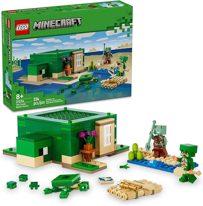 LEGO Minecraft The Turtle Beach House Construction Toy, Minecraft House Building Set with Turtle ... | Amazon (US)
