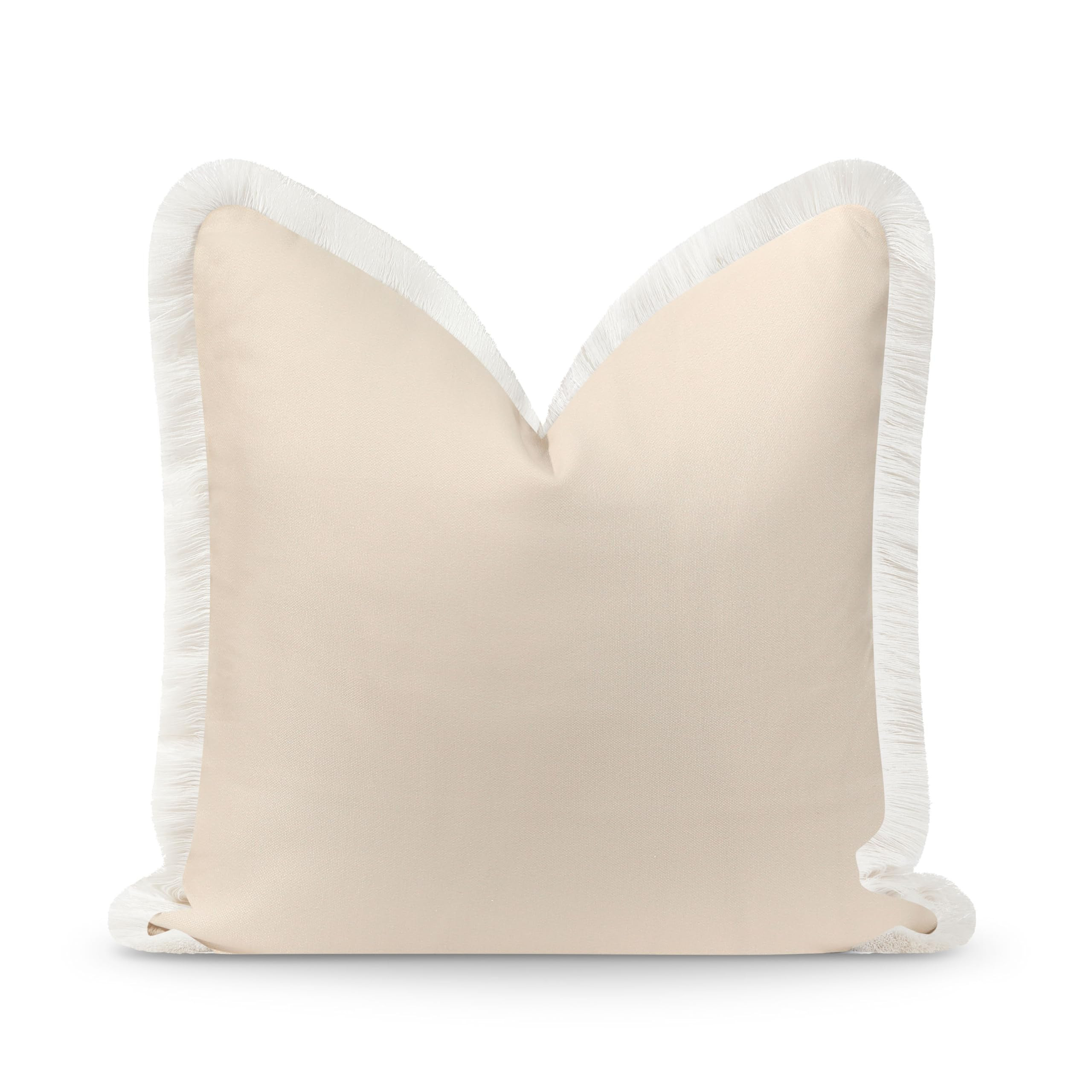 Hofdeco Premium Coastal Hampton Patio Indoor Outdoor Throw Pillow Cover Only, 22"x22" Water Repel... | Amazon (US)