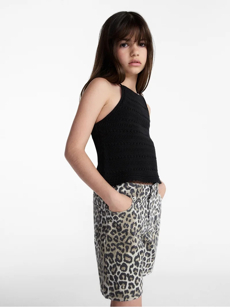 Weekend Academy Girls Crochet Halter Top, Sizes 4-18 | Walmart (US)