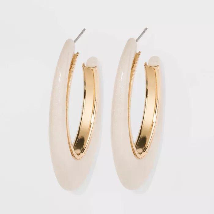 SUGARFIX by BaubleBar Sleek Resin Hoop Earrings | Target