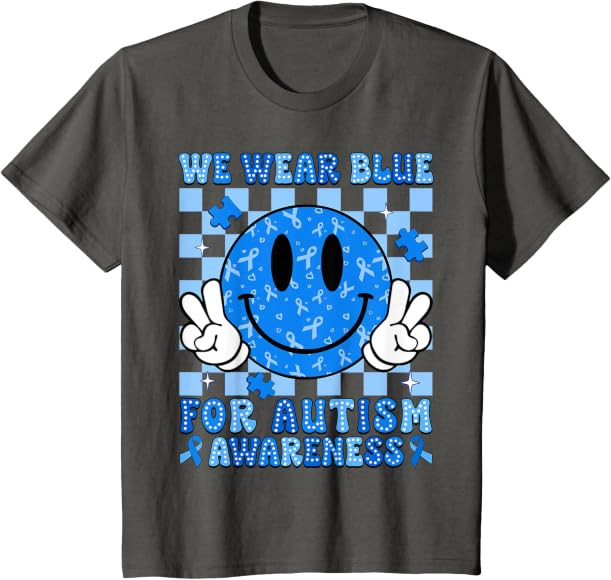 I Wear Blue For Autism Awareness Month Men Women Kids Autism T-Shirt | Amazon (US)