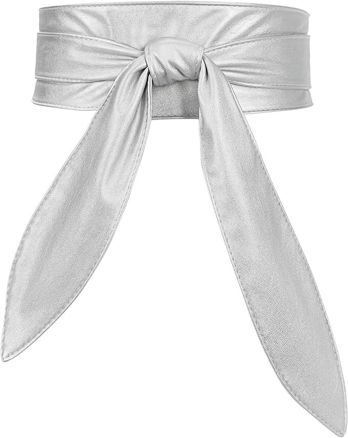 WHIPPY Women Obi Belt Fashion Wrap Around Wide Waistband Knotted Belt for Dress | Amazon (US)