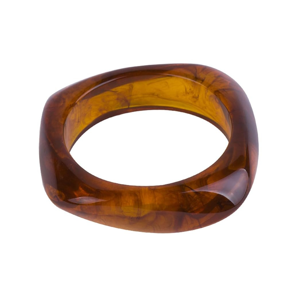 Caiyao Colorful Acrylic Resin Bangle Bracelet Wristbands Tortoiseshell Acetate Plate Cuff Bracele... | Amazon (US)