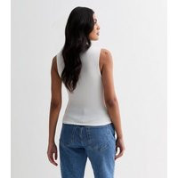 Women's White Ribbed Twist Front Vest New Look | New Look (UK)