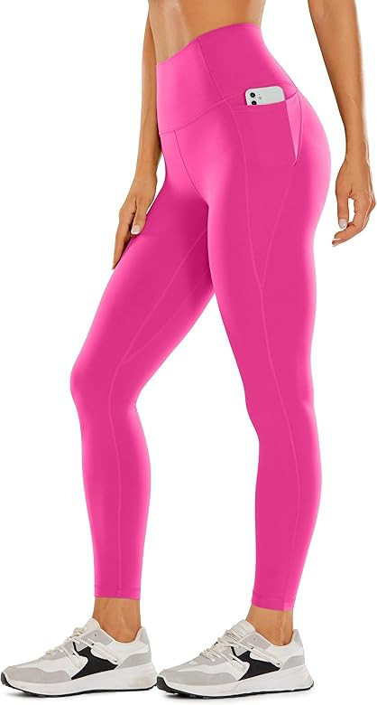 CRZ YOGA Womens Butterluxe Workout Leggings 25" / 28'' - High Waisted Gym Yoga Pants with Pockets... | Amazon (US)