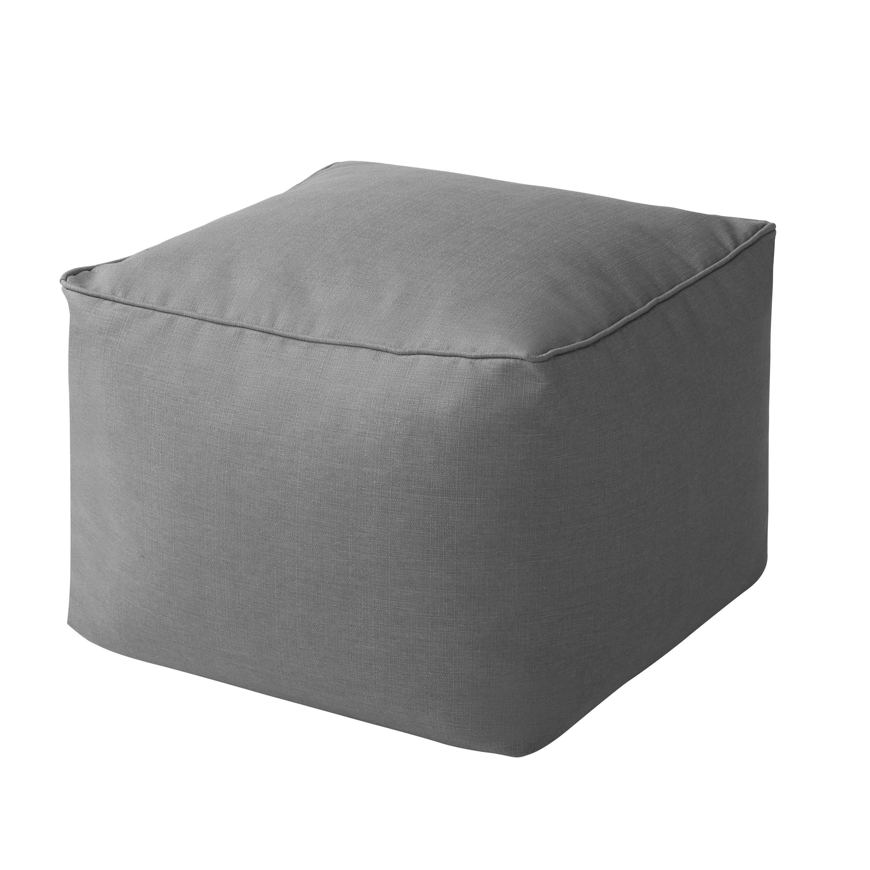 Better Homes & Gardens Dream Bean Patio Bean Bag Ottoman, Grey | Walmart (US)