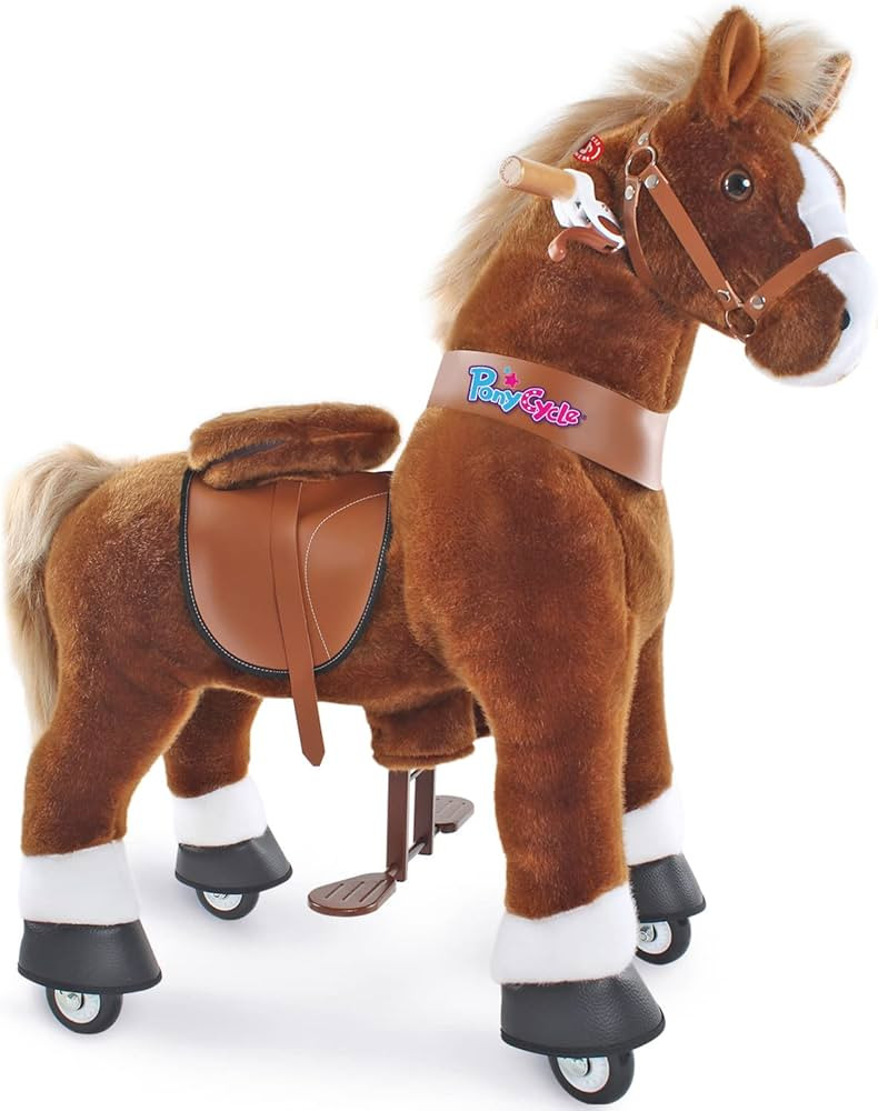 Amazon.com: PonyCycle Kids Ride on Horse for Kids Ride on Toys Classic Model U (with Brake/ 36" H... | Amazon (US)