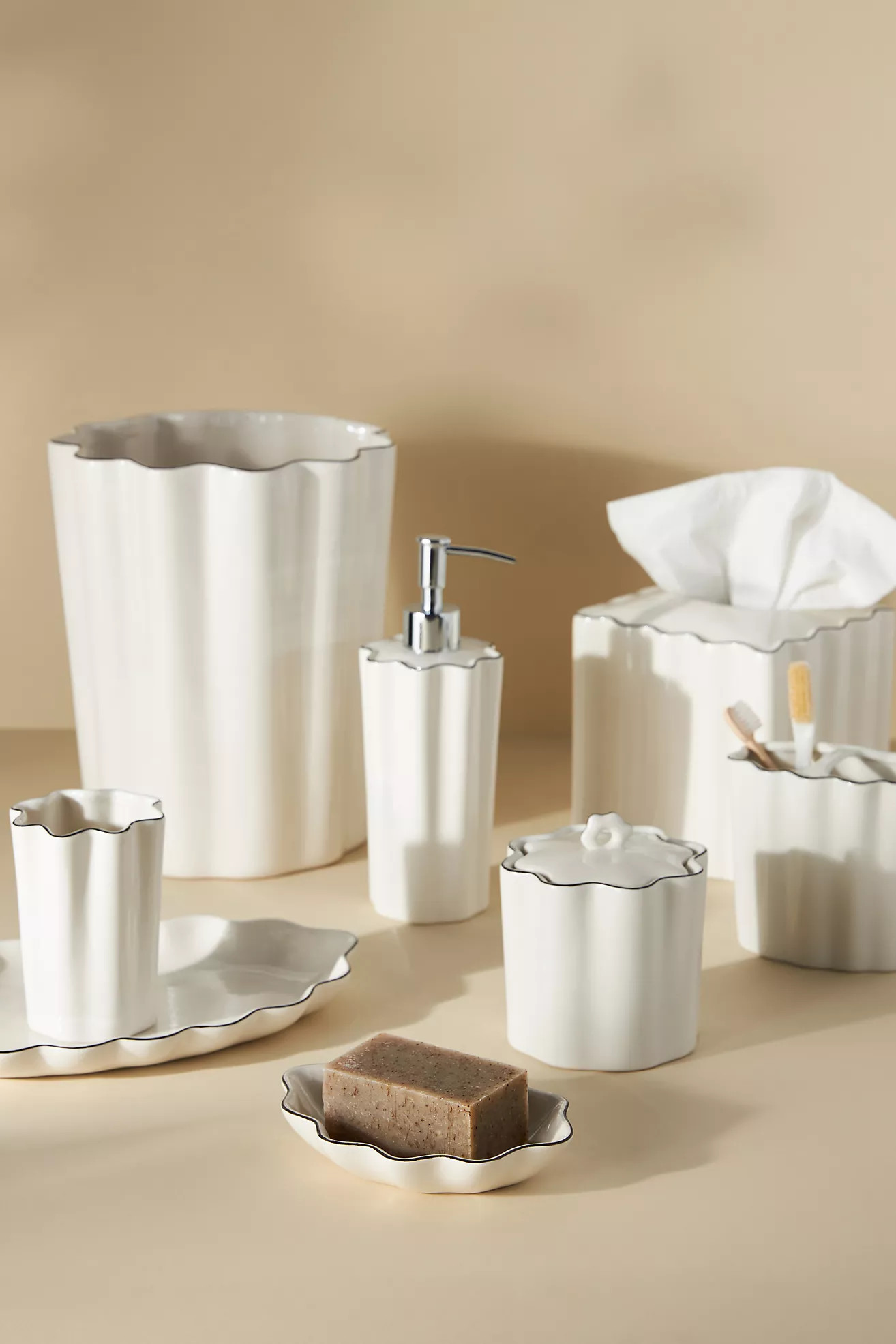 Le Marais Scalloped Bath Dispenser | Anthropologie (US)