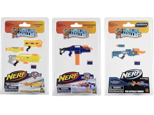 World’s Smallest Nerf Elite 2.0 Blasters (Set of 3) | Amazon (US)