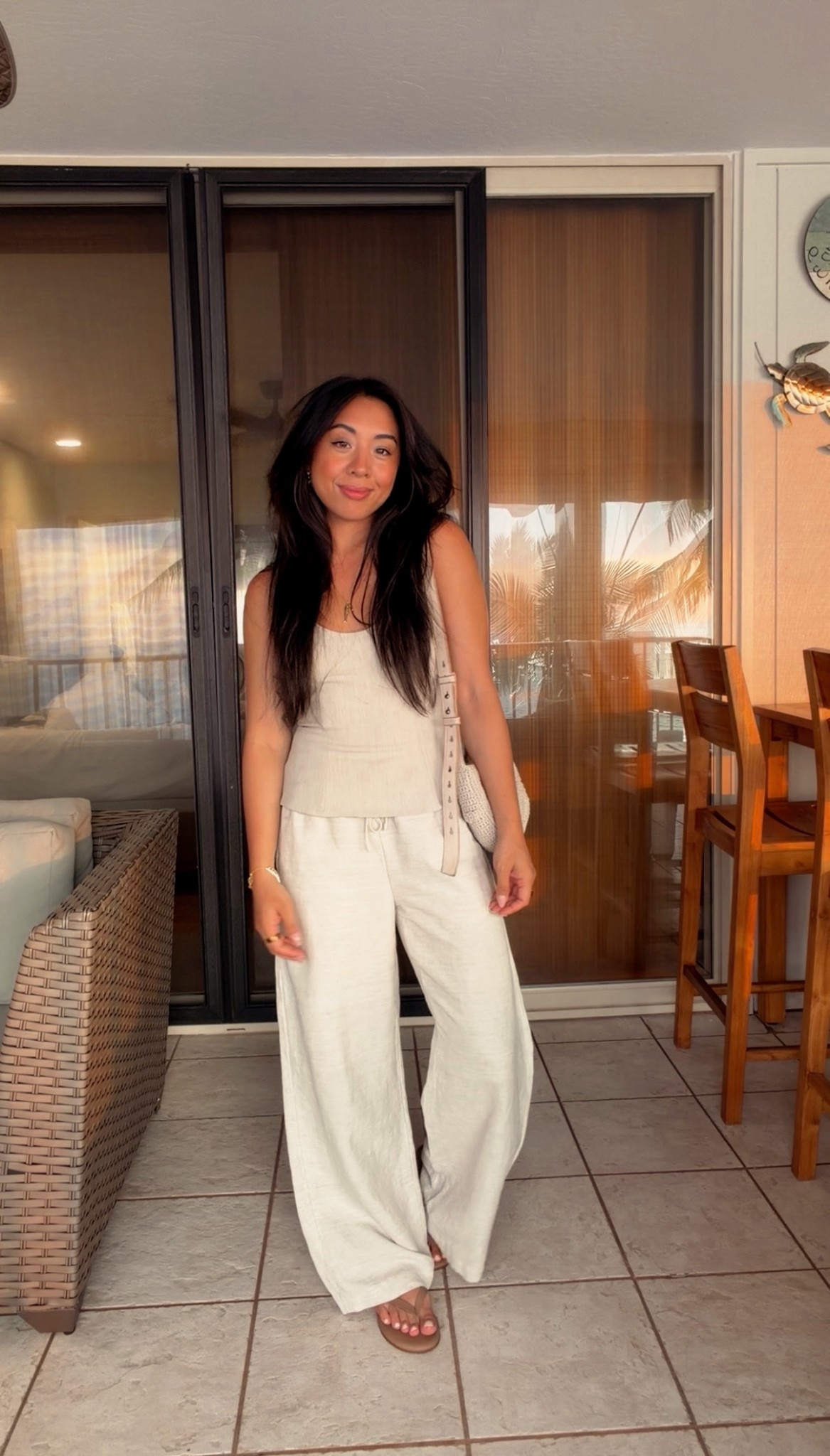 Dinner outfit for Hawaii ☀️🤎 wearing size 4 top & S pants 

#LTKSeasonal #LTKTravel #LTKootd