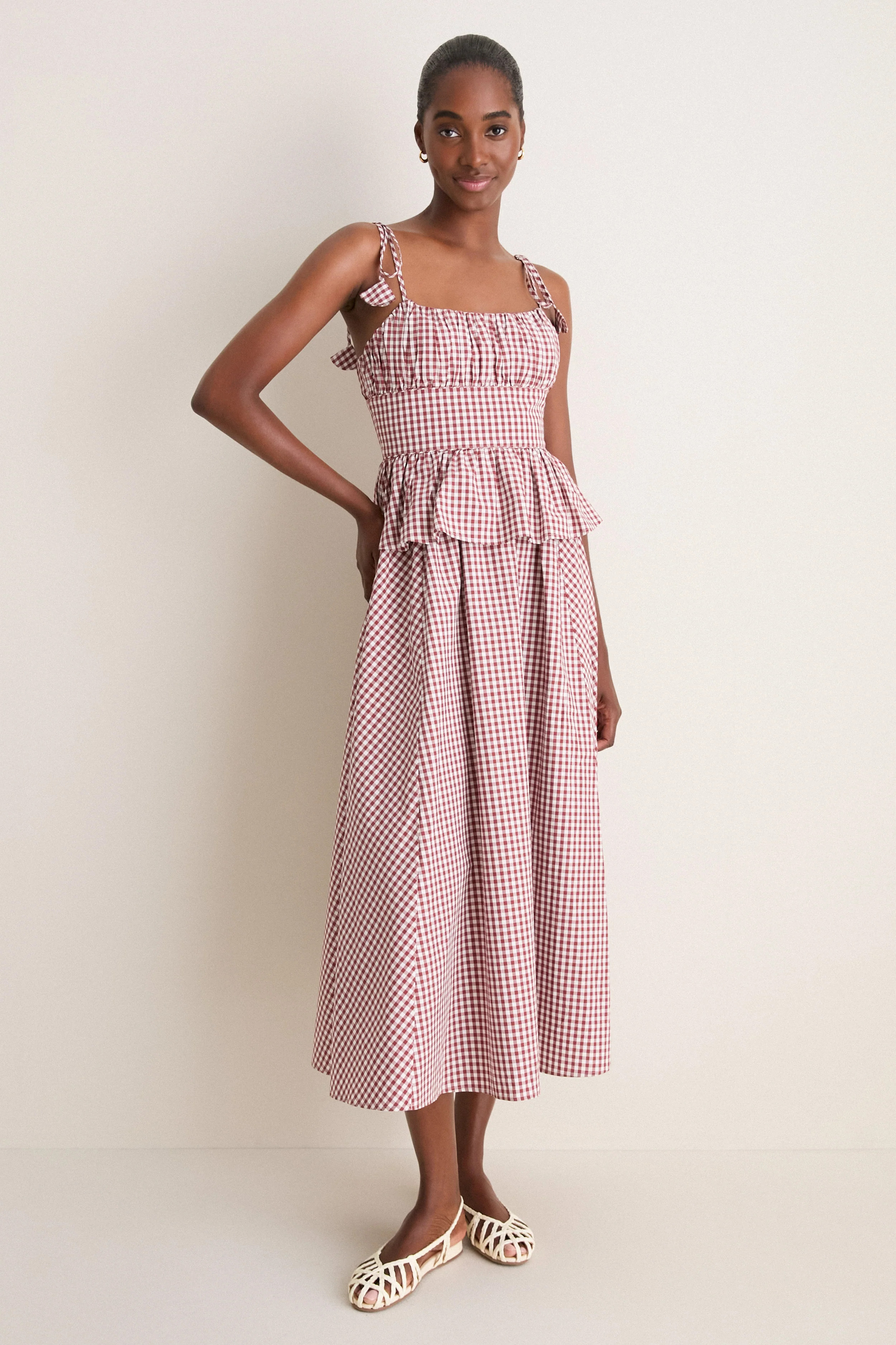 Cotswold Check Rust Betsy Dress | Tuckernuck (US)