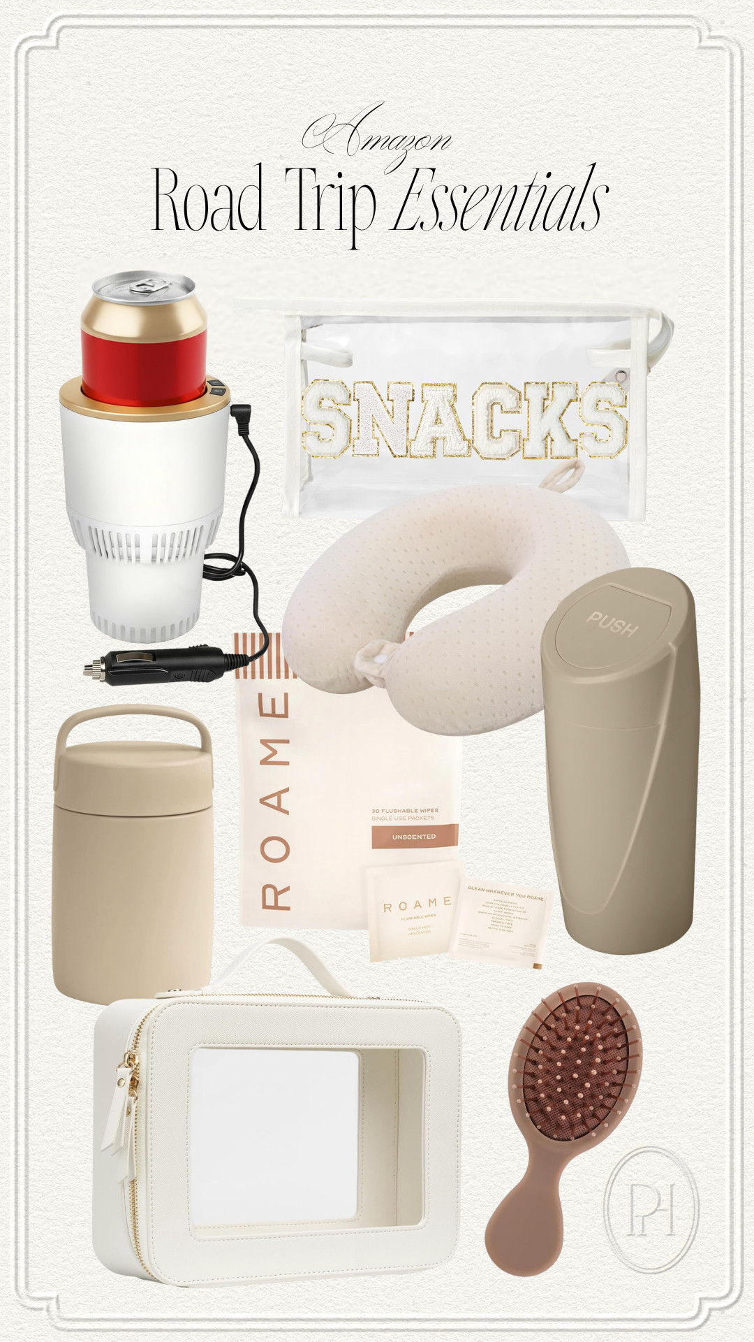 Amazon finds that are perfect for a long day of travel!

road trip essentials, travel essentials, electric beverage warmer, beverage cooler, snack pack, snack bag, car trash can, insulated food cup, thermos, mini hairbrush, travel hair brush, makeup bag, travel pillow, neck pillow, portable wipes, flushable wipes 

 #LTKSeasonal #LTKTravel