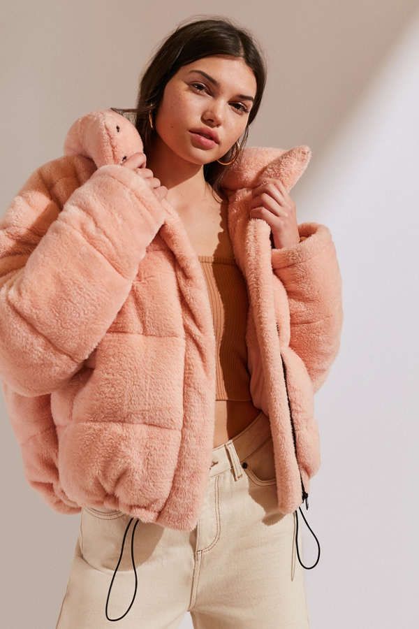 Light Before Dark Teddy Puffer Jacket | Urban Outfitters US