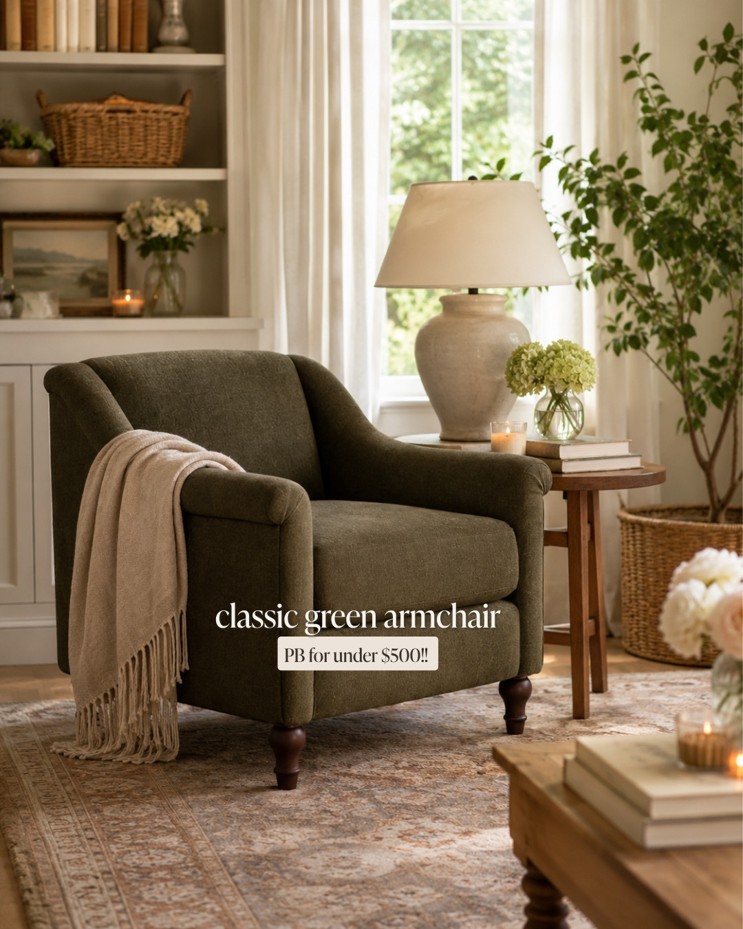 The Josie Chair is giving everything we ever wanted from a Nancy Meyers living room – sculptural, cozy, quietly expensive. The slim roll arm and espresso legs make it feel collected, not matchy & there are SO many color & fabric options – under $500 & Pottery Barn! A forever piece. 🤍 

 #LTKHome