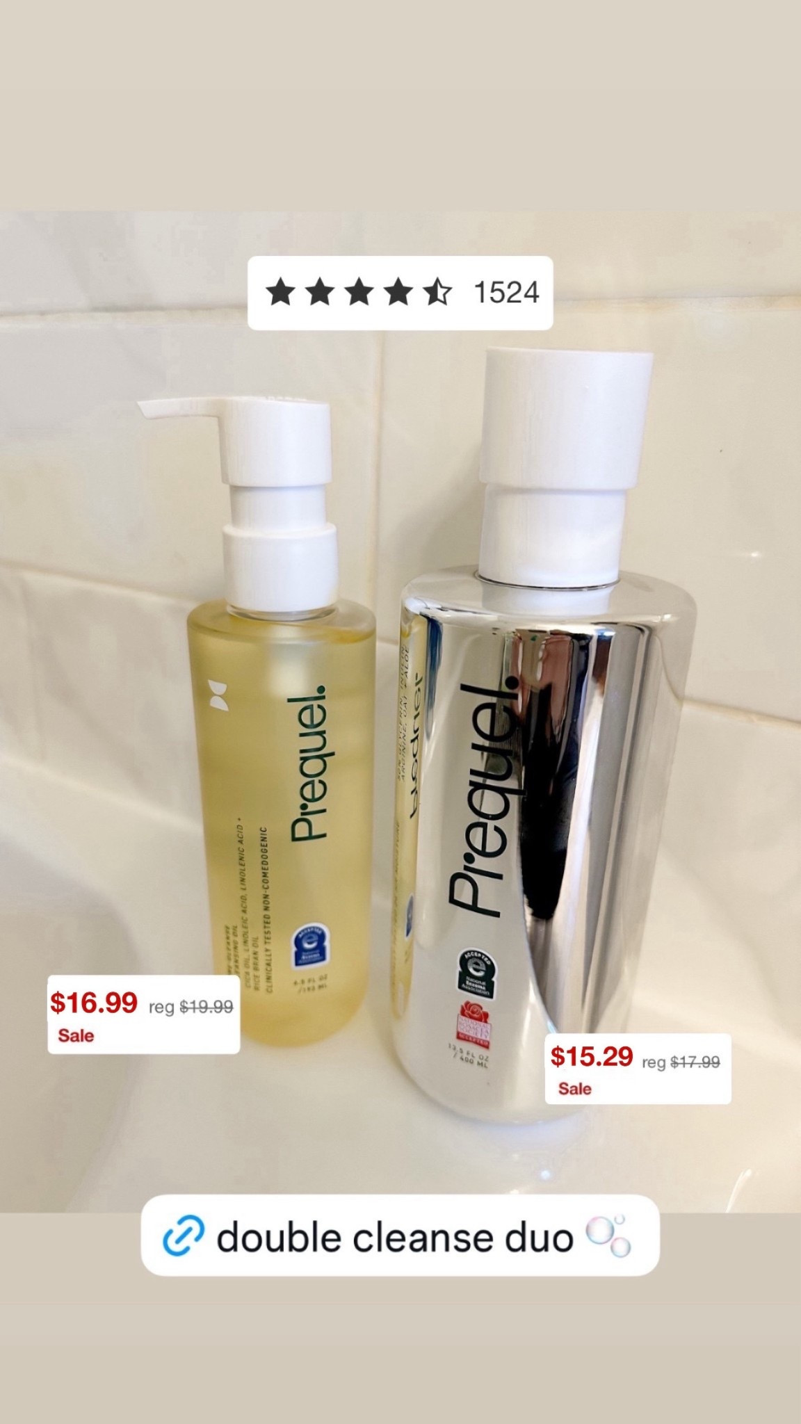 Prequel has EXPLODED onto the skincare scene. Garnering excellent reviews, this duo is a fan favorite selling out. They’re also on MAJOR SALE! Double cleansing is a must — starting with an oil cleanser followed by a moisturizing cleanser will protect your skin barrier instead of stripping it. These two together truly leave my skin clean & so hydrated.


#LTKWorkwear #LTKSwim #LTKWedding #LTKHome #LTKBaby #LTKMens #LTKSaleAlert #LTKU #LTKBeauty #LTKBump #LTKOver40 #LTKTravel #LTKSeasonal #LTKKids #LTKMidsize #LTKActive #LTKPetite #LTKFestival #LTKdayinmylife #LTKgrwm #LTKootd #LTKfitnessgoals #LTKmomlife #LTKmorningroutine #LTKselfcare #LTKstorytime #LTKfoodie #LTKvlog #LTKTall #LTKMothersDay 