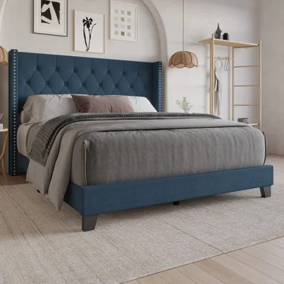 Ameire Upholstered Wingback Bed | Wayfair North America