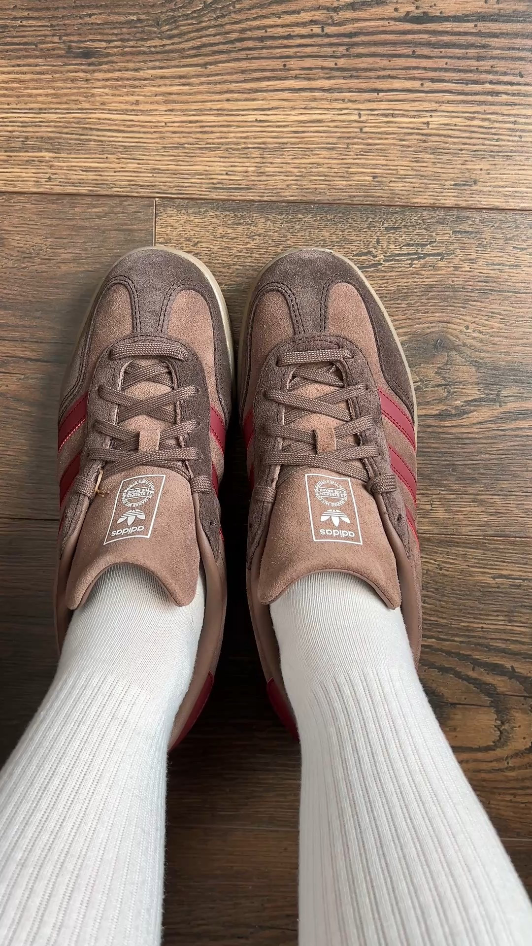 dark brown and burgundy Adidas Gazelle

#LTKActive #LTKSeasonal #LTKootd