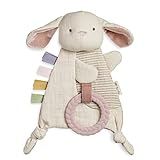 Itzy Ritzy - Bitzy Crinkle Sensory Toy with Teether; Features Ribbons, Crinkle Sound & Soft, Braided Teething Ring; Bunny | Amazon (US)