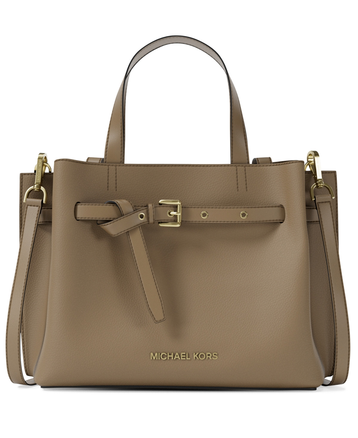 Michael Michael Kors Emilia Satchel Small Bag - Husk | Macy's