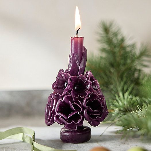Oaxacan Floral Taper Candle, Small | Terrain