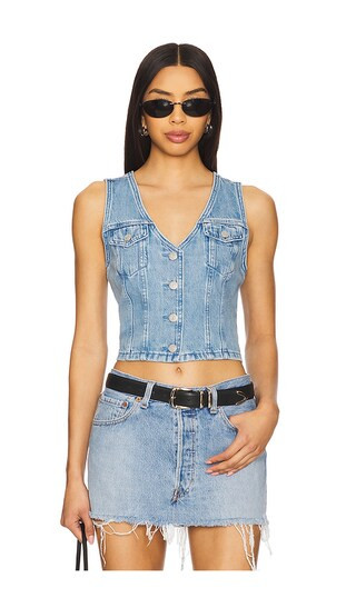 Bella Denim Corset in I Will | Revolve Clothing (Global)
