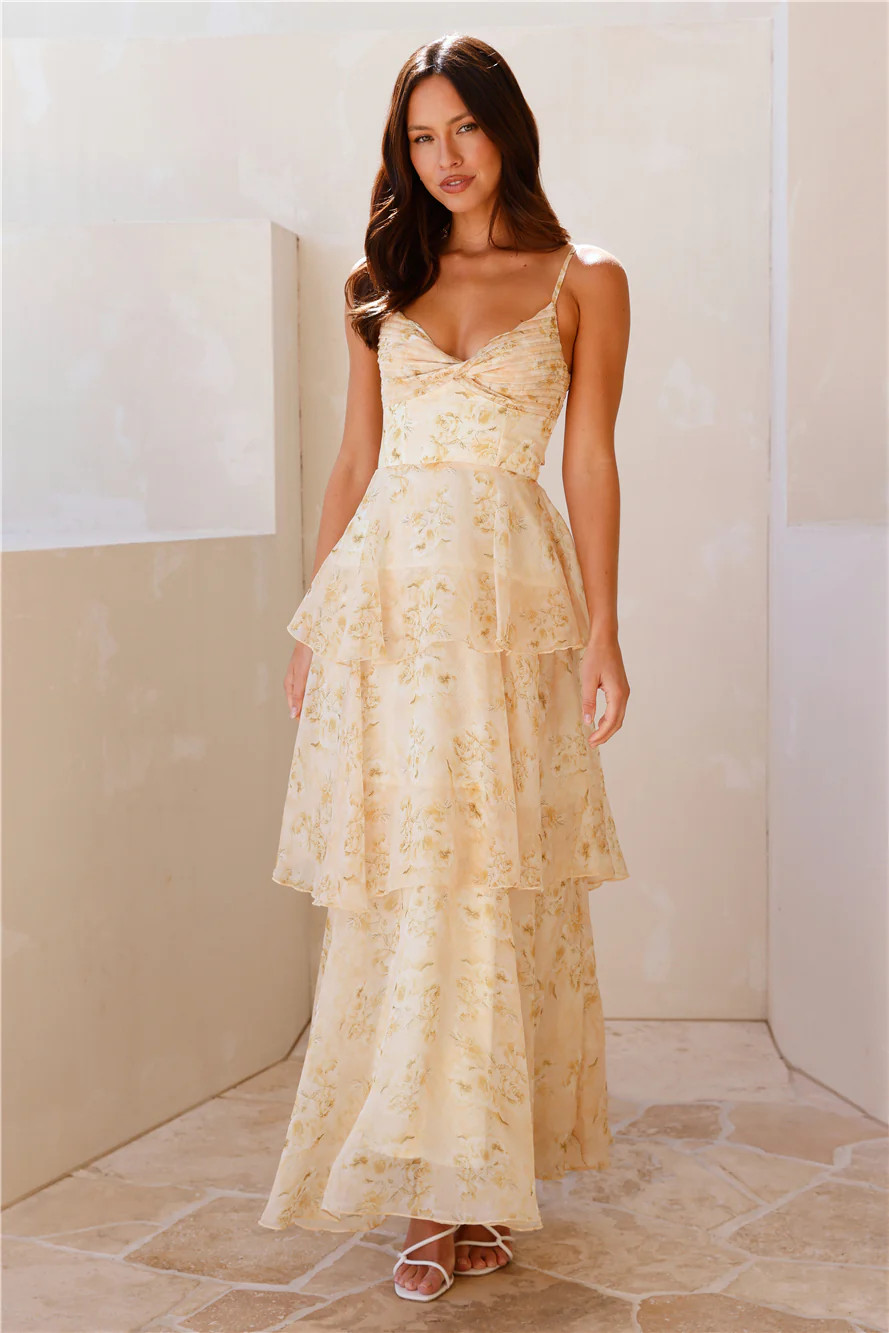 Sun Shining Through Maxi Dress Yellow | Hello Molly (US)