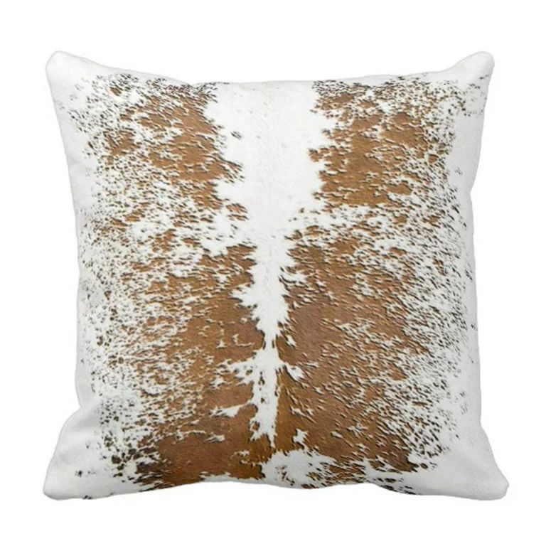 WOPOP South West Style Cowhide Light Browns and White Pillowcase Throw Pillow Cover 16x16 inches ... | Walmart (US)