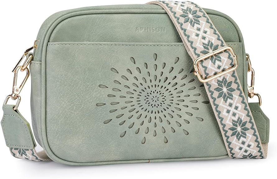 APHISON Quilted Crossbody Bags for Women Trendy,Vegan Leather Small Crossbody Purses Shoulder Han... | Amazon (US)