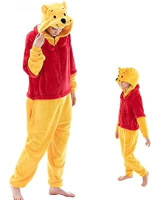 Winnie the Pooh Bear Onesie Costume For Adult Men Women Teens S | Amazon (US)