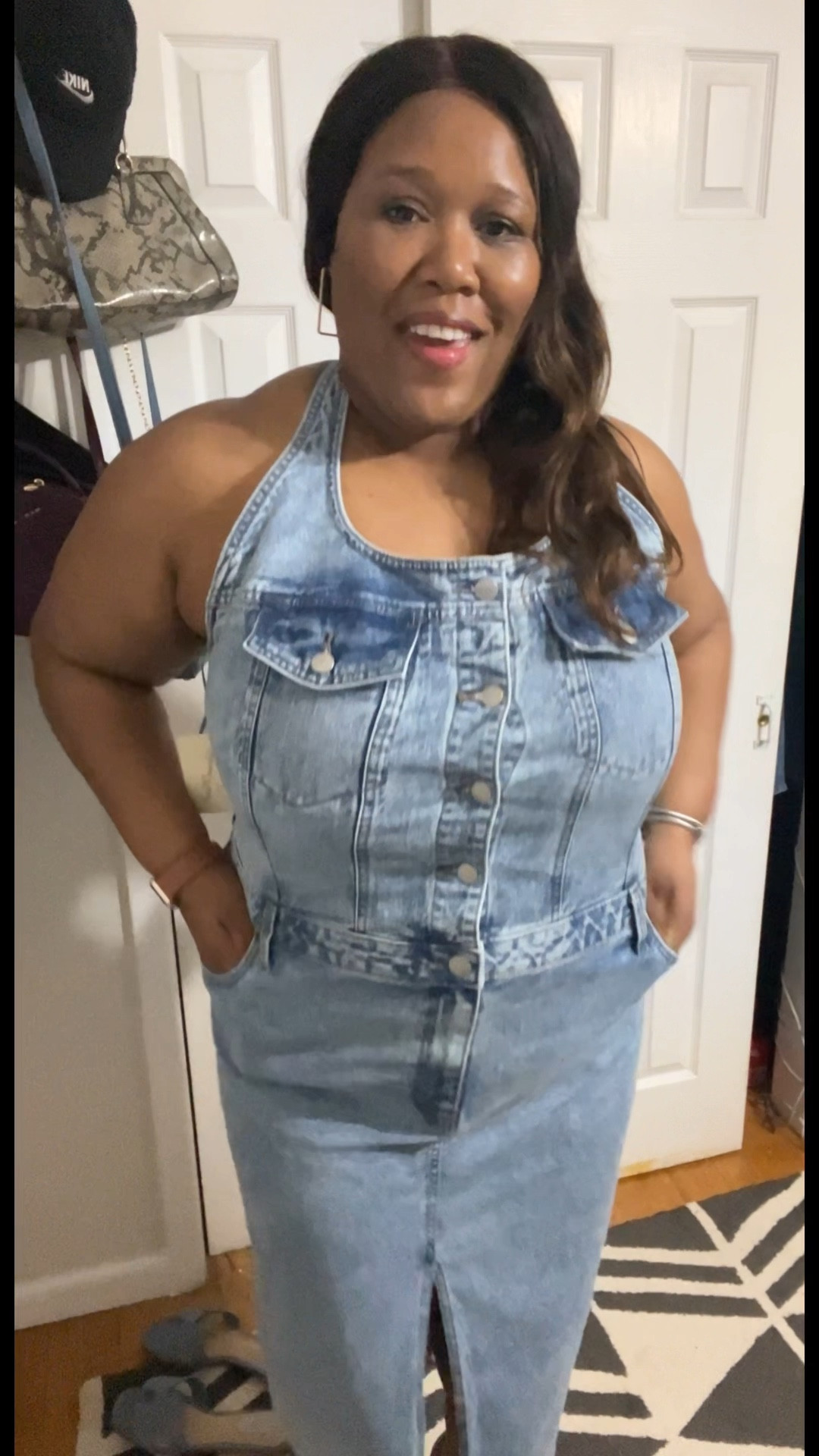 This denim halter dress is now on sale for $28! 

#LTKstyletip #LTKmidsize #LTKsalealert