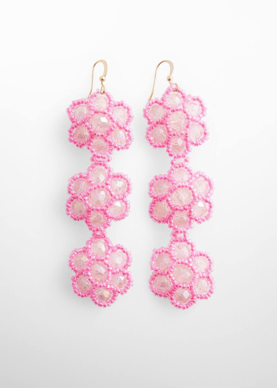 Flower crystal earrings | MANGO (US)