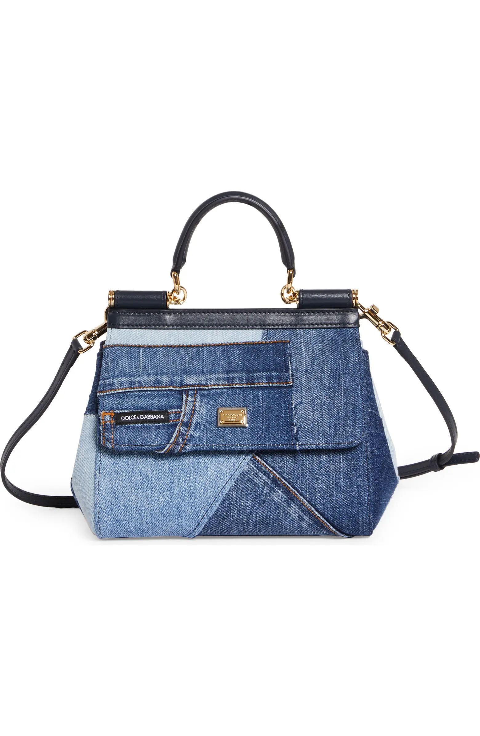 Small Sicily Patched Denim Satchel | Nordstrom