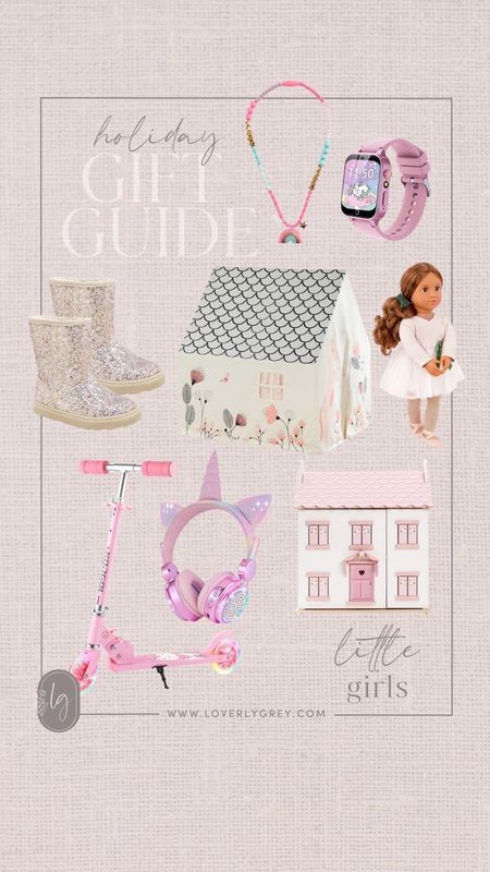 Loverly grey gift guide for little girls! She is sure to love the dollhouse and pink scooter! 

#LTKHoliday #LTKSeasonal #LTKGiftGuide