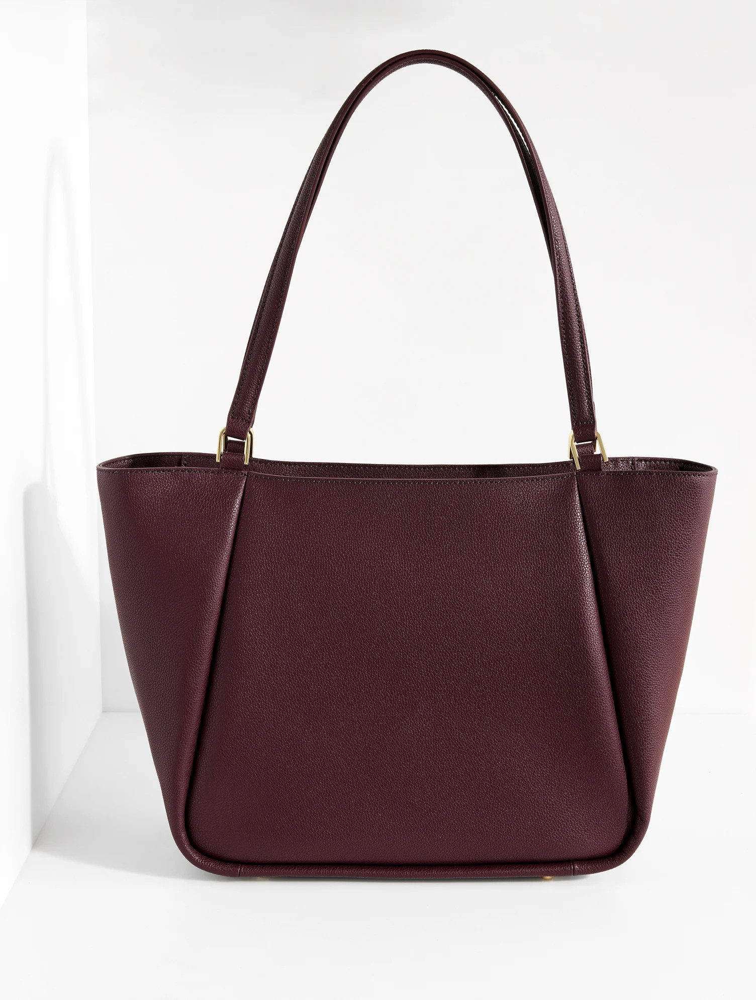 Brooke Pebble Leather Tote - Black - 001 Talbots | Talbots