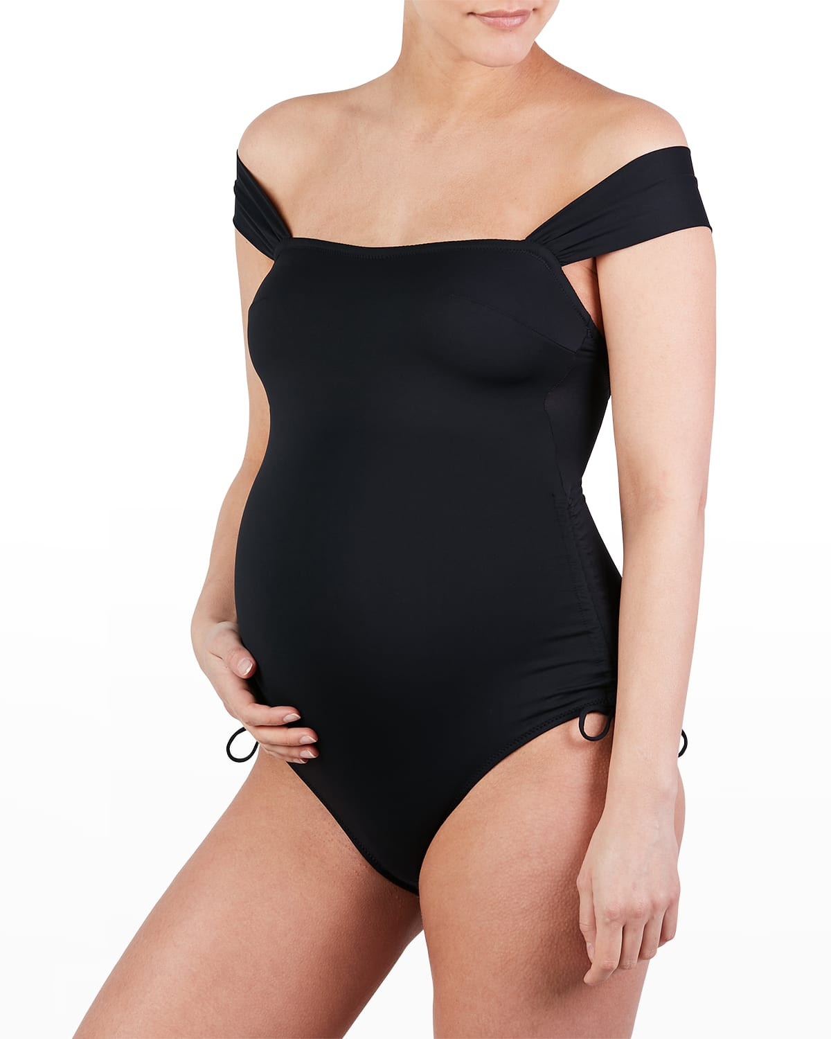Maternity Toscane Off-Shoulder Swimsuit | Neiman Marcus
