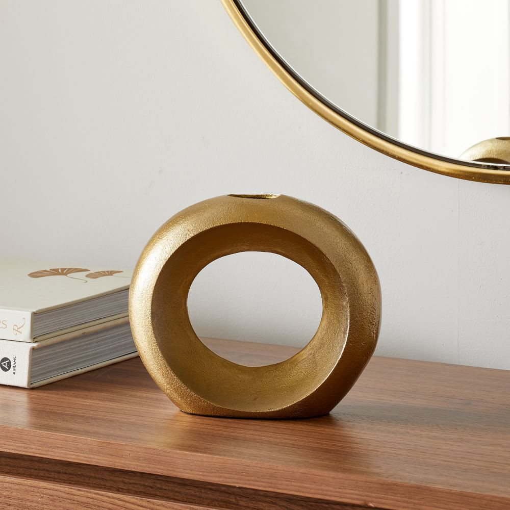 Pebble Metal Vases | West Elm (US)