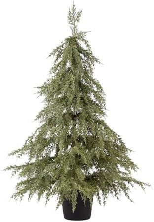 WBHome 3FT Tabletop Artificial Cedar Cypress Tree 36" Faux Tree Potted Green for Front Porch Chri... | Amazon (US)
