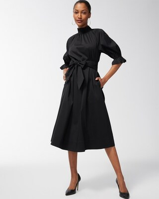 Black Label Poplin Cut Out Sleeve Dress | Chico's