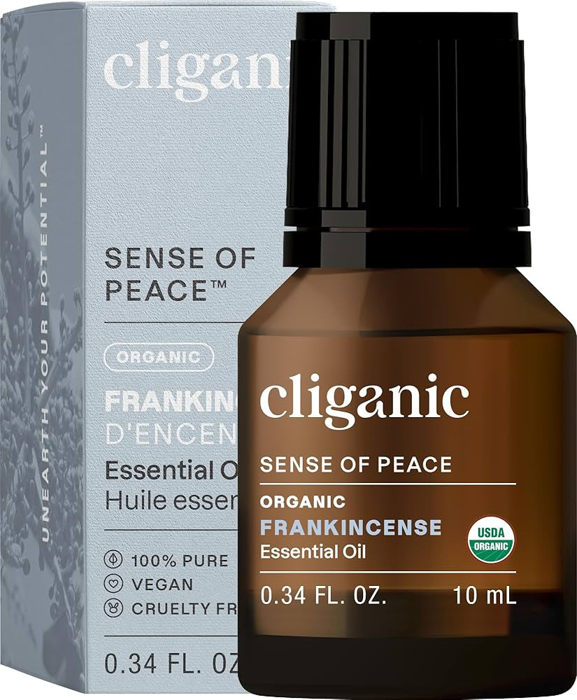 Cliganic USDA Organic Frankincense Essential Oil - Boswellia Serrata, 100% Pure Natural Undiluted... | Amazon (US)