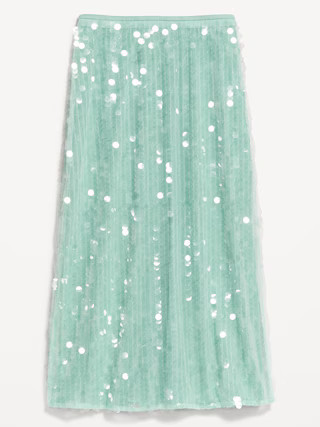 High-Waisted Sequin Midi Pencil Skirt | Old Navy (US)