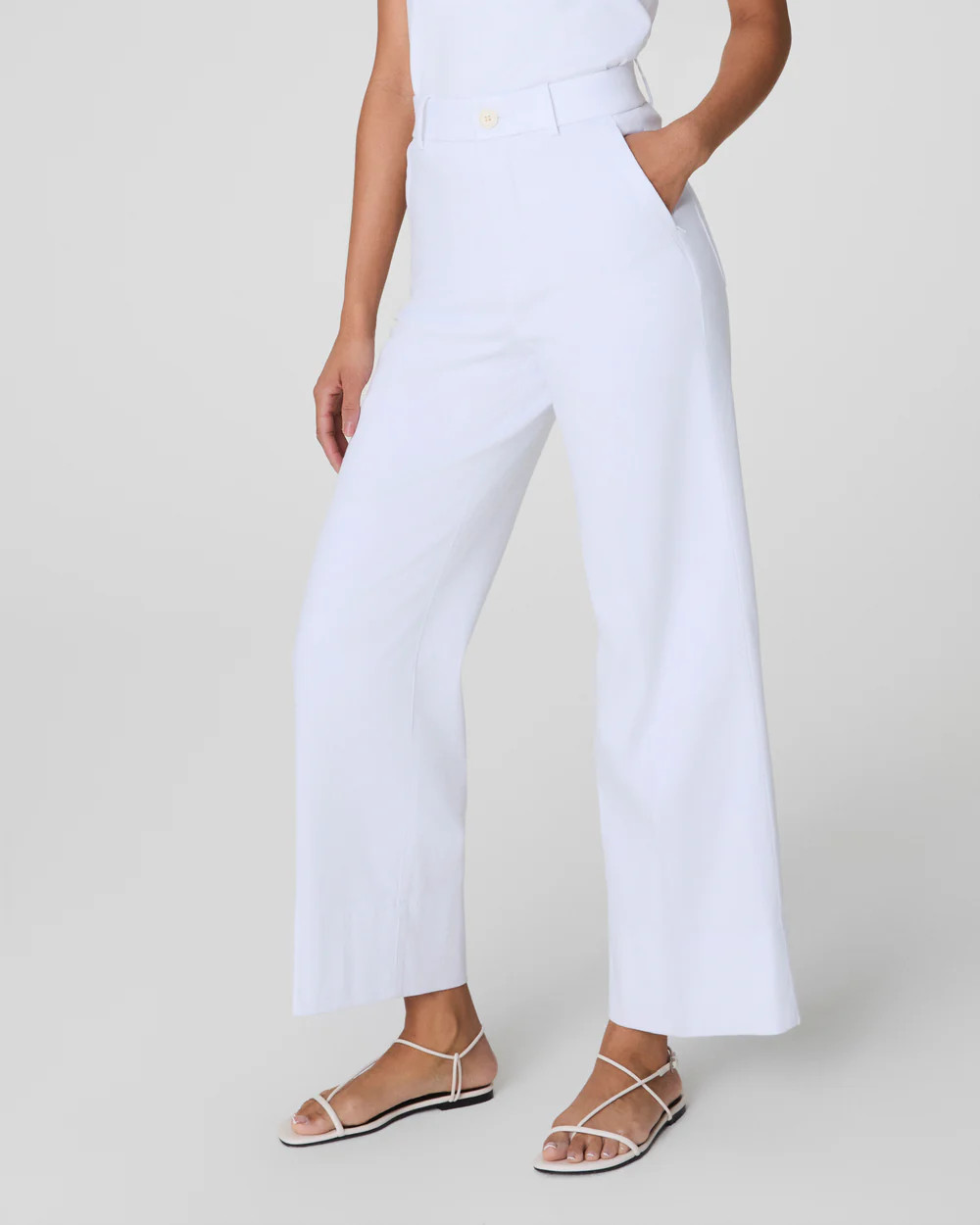 SPANXsupersmooth™ Stretch Twill Cropped Wide Leg Pant | Spanx