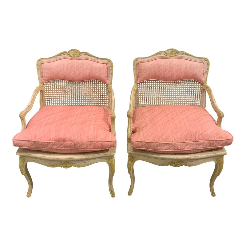 1950s Vintage French Provincial Chairs - a Pair | Chairish
