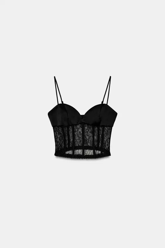 Underwire corset with sweetheart neckline and off-the-shoulder design. Internal boning to enhance... | Zara US