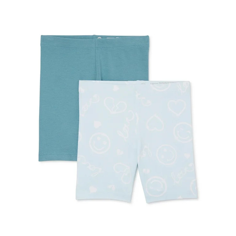 Wonder Nation Girls Bike Shorts, 2-Pack, Sizes 4-18 & Plus | Walmart (US)