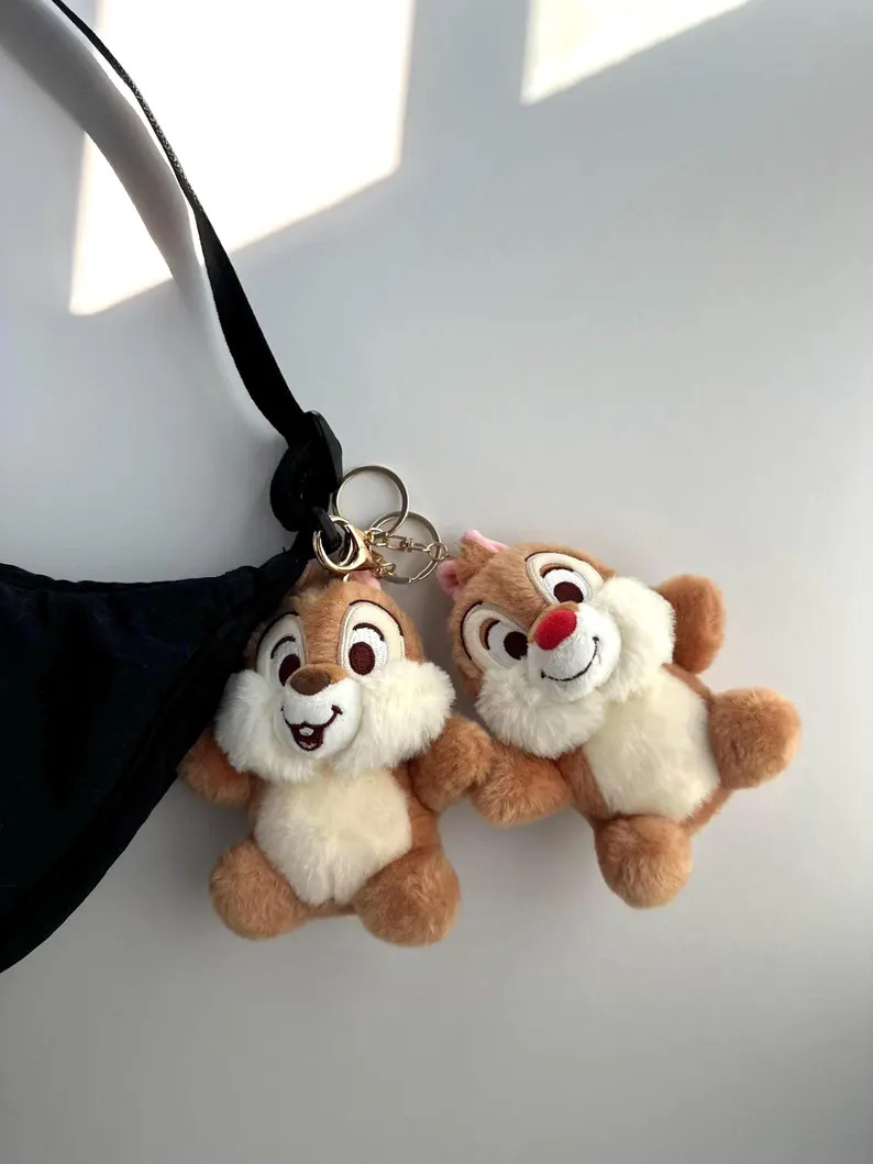 Chip and Dale Keychain Plush / Bag Charm - Etsy | Etsy (Global)