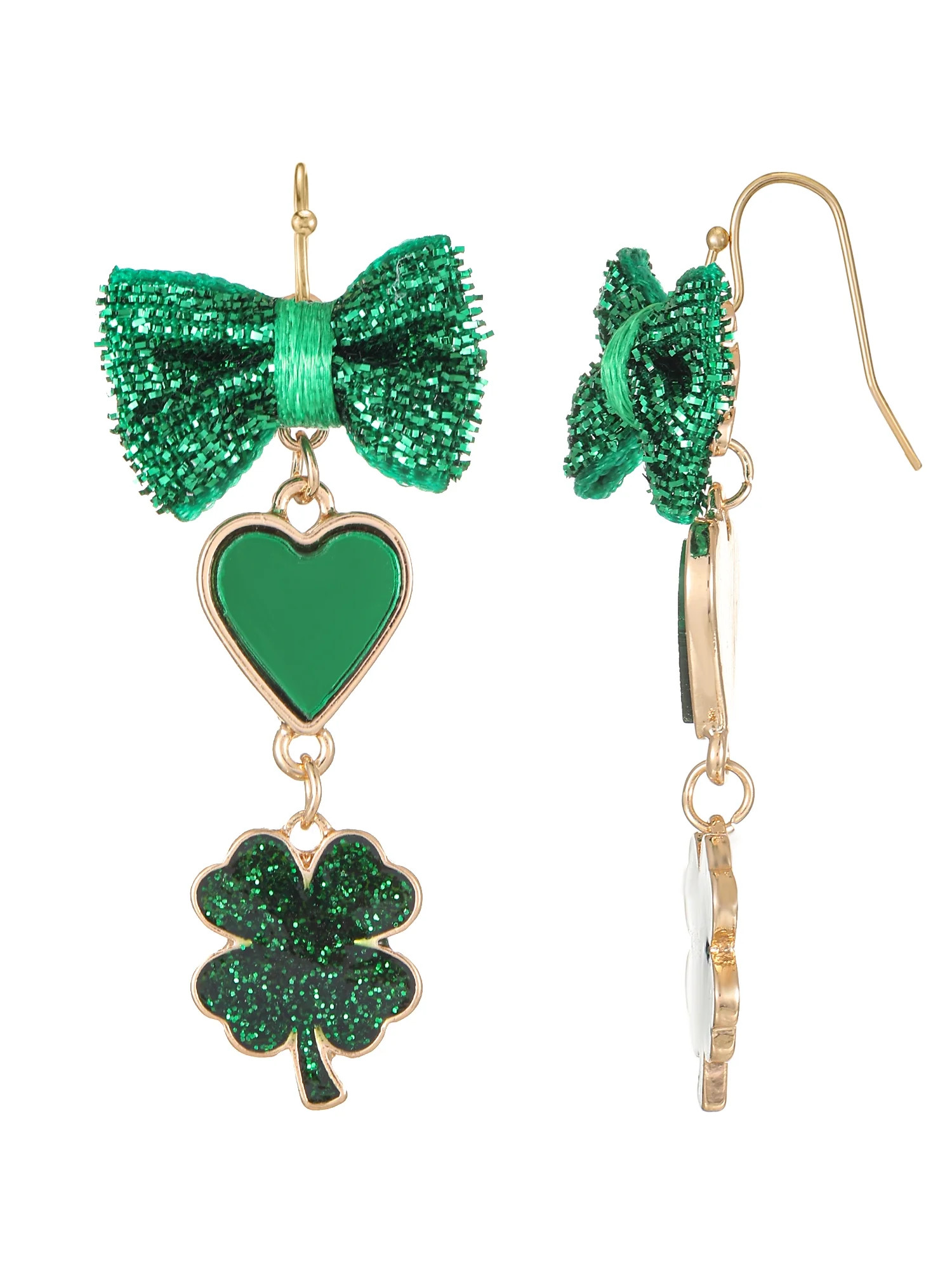 Way to Celebrate St. Patrick's Day Green Dangle Charm Earrings, 1 Pair | Walmart (US)